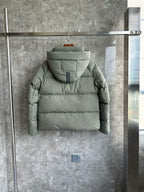 Schwarz-weiße Pufferjacke – Herren
