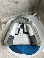 Schwarz-weiße Pufferjacke – Herren