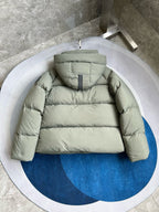Schwarz-weiße Pufferjacke – Herren