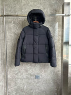 Schwarz-weiße Pufferjacke – Herren