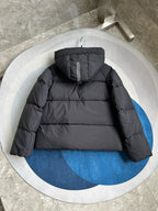 Schwarz-weiße Pufferjacke – Herren