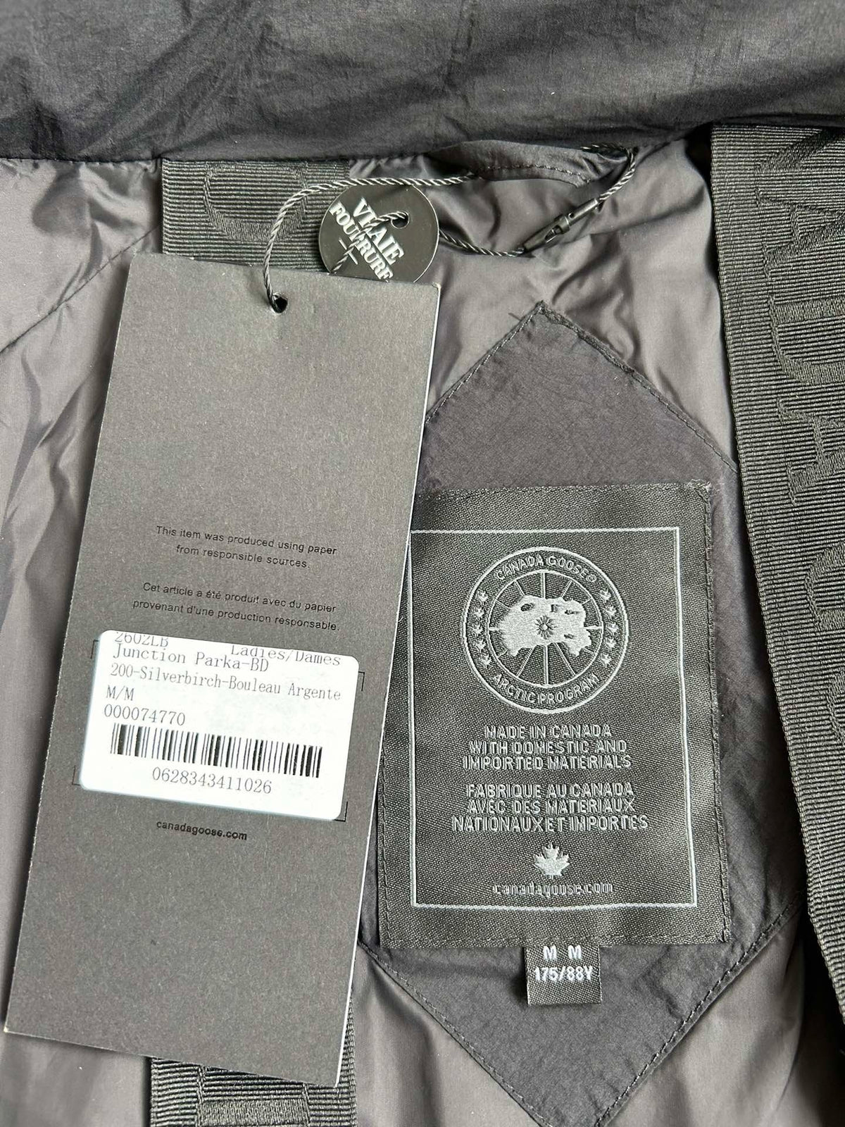 Schwarz-weiße Pufferjacke – Herren