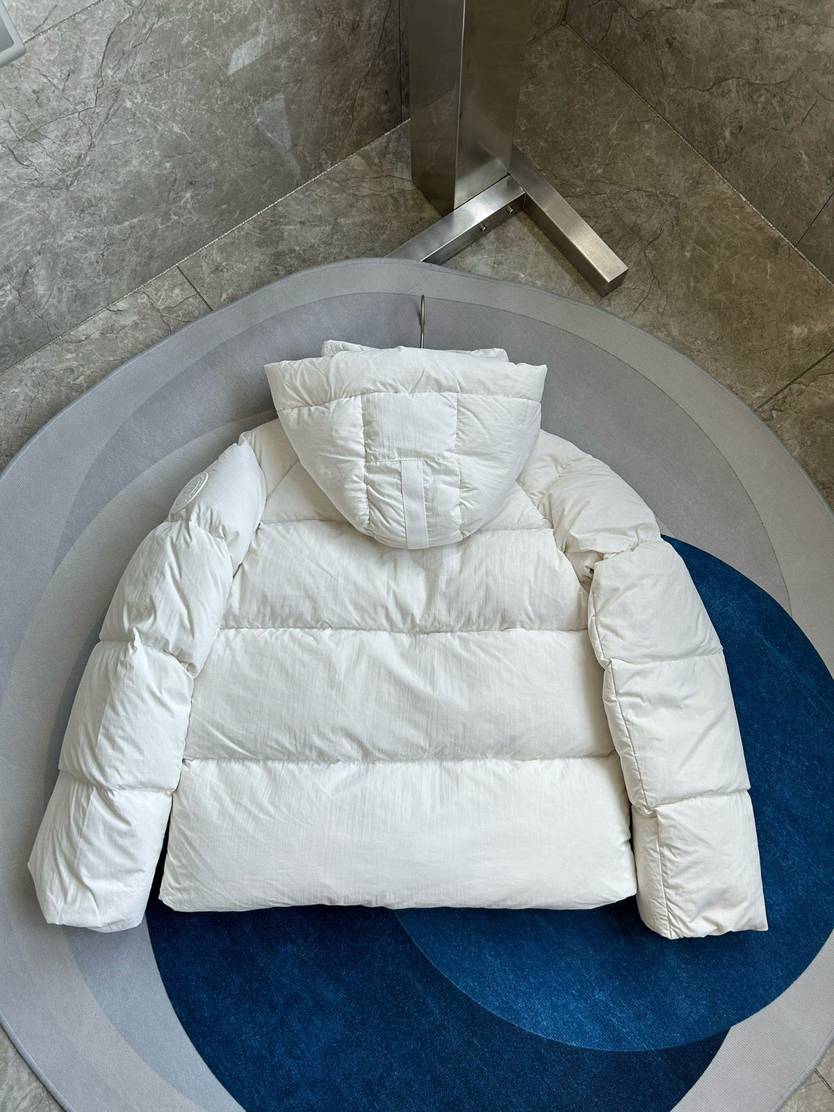 Light Pink and White Puffer Jacket - Men's