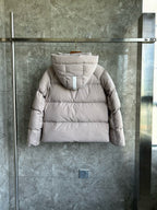 Light Pink and White Puffer Jacket - Men's