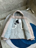 Light Pink and White Puffer Jacket - Men's