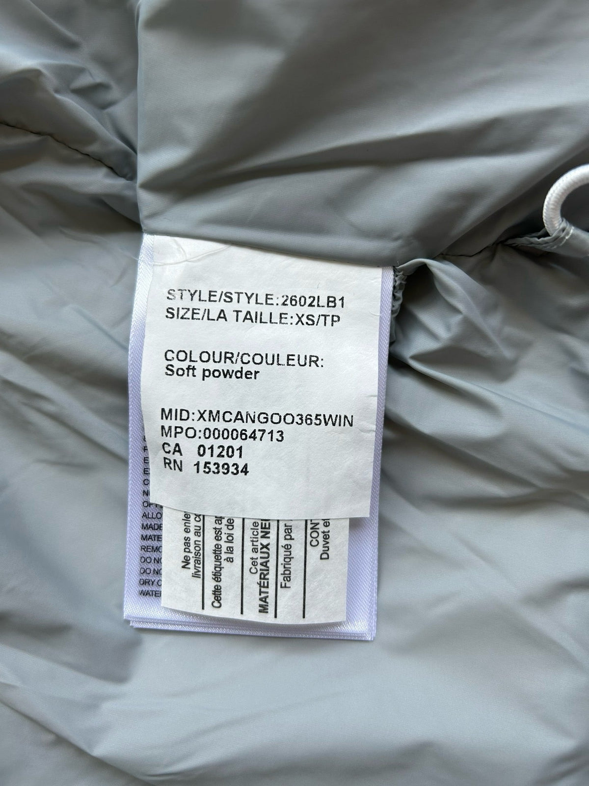 Light Pink and White Puffer Jacket - Men's