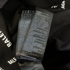 Schwarzes Langarmshirt aus Baumwolle mit Textprint – Herren