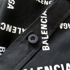 Schwarzes Langarmshirt aus Baumwolle mit Textprint – Herren