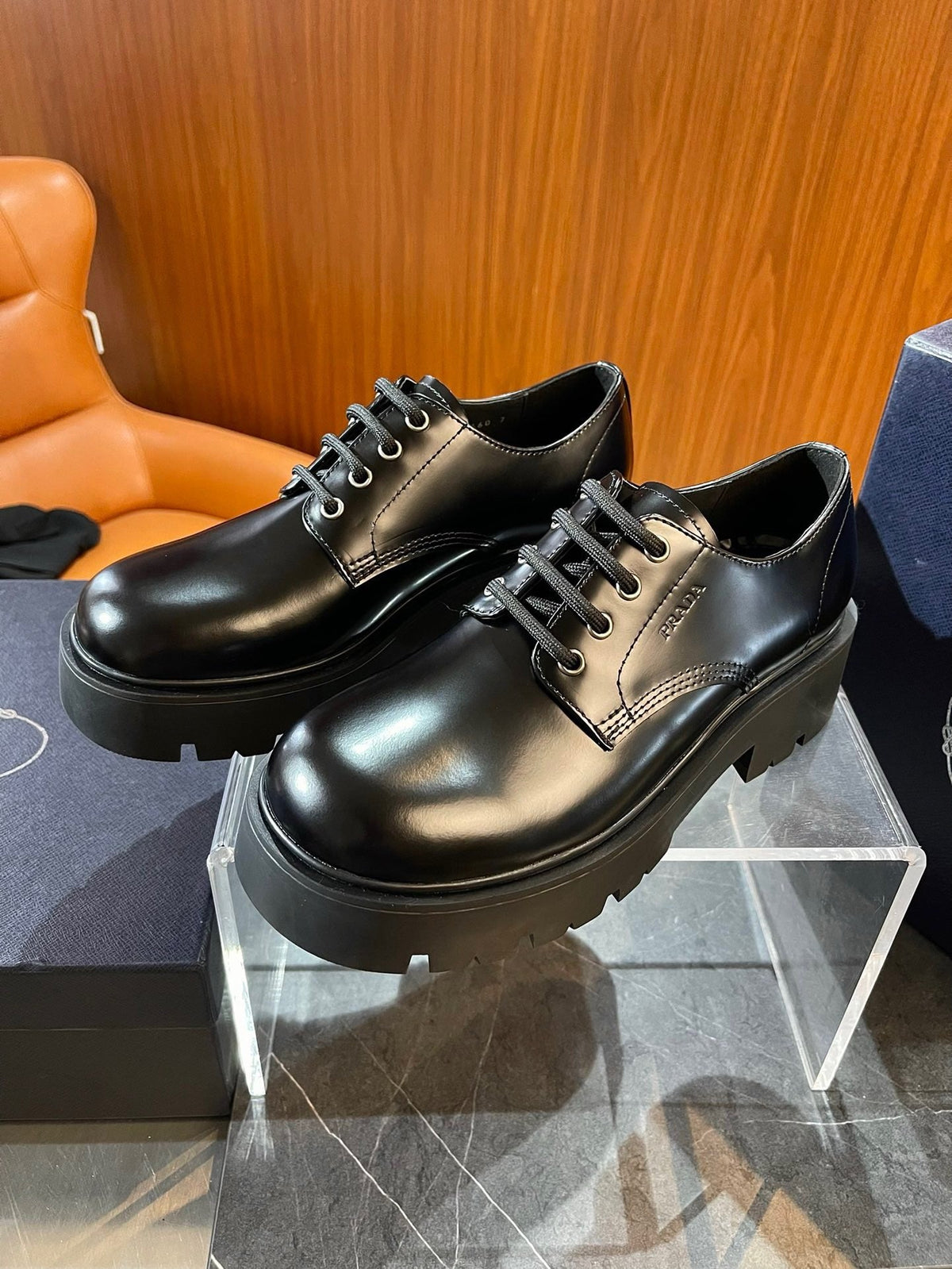 Schwarze Derby Schuhe - Herren