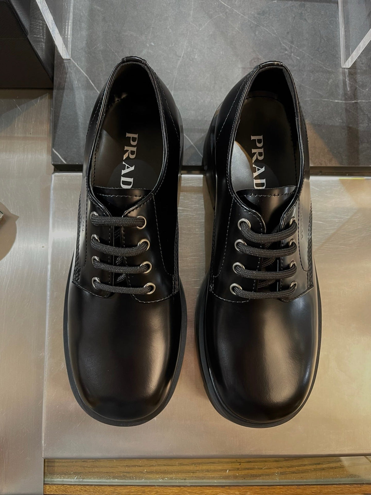 Schwarze Derby Schuhe - Herren