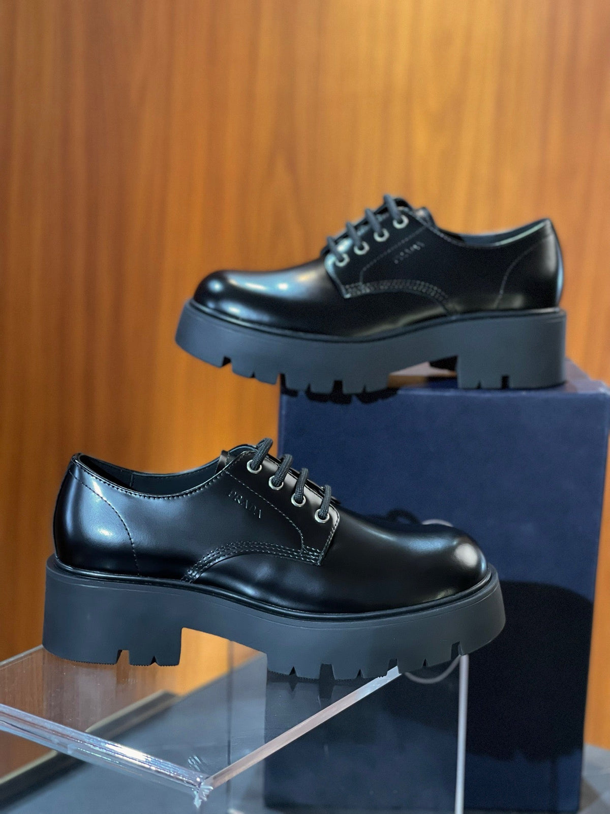 Schwarze Derby Schuhe - Herren