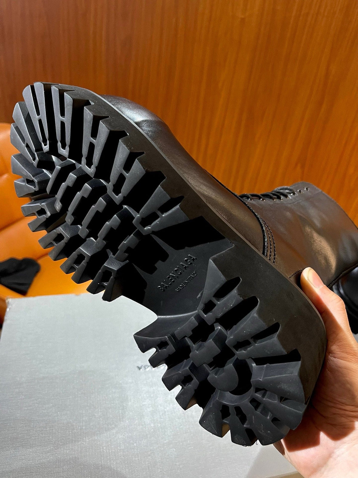 Black Suede Lace-Up Combat Boot - Men's