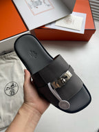 Camel Leather Buckle Single Band - Men's