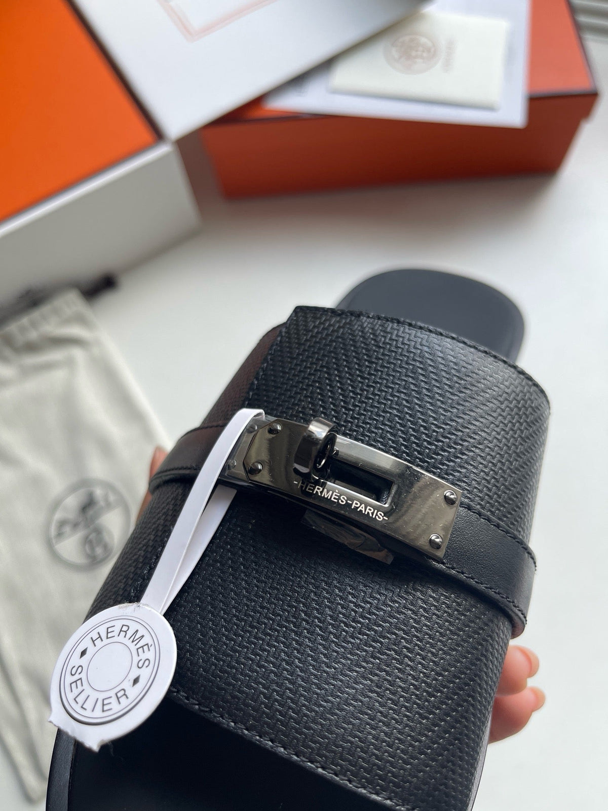 Camel Leather Buckle Single Band - Men's