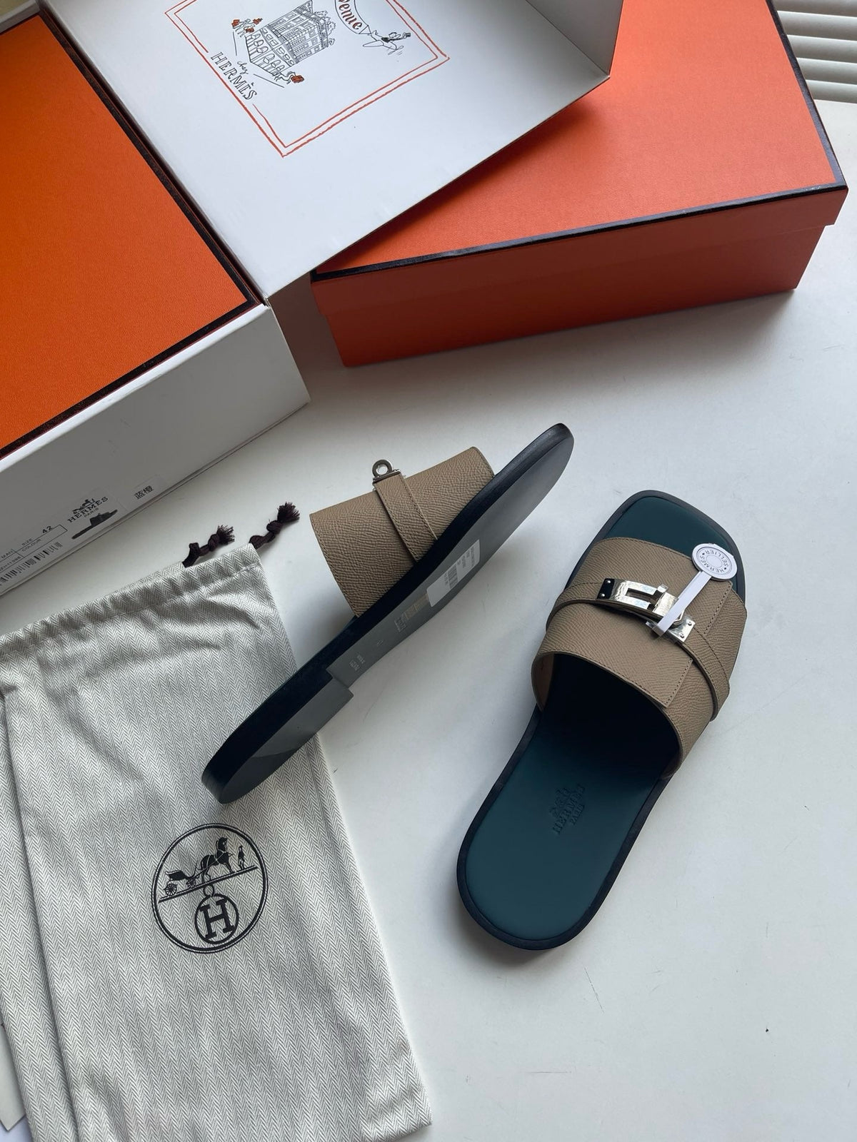 Camel Leather Buckle Single Band - Men's