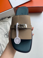 Camel Leather Buckle Single Band - Men's