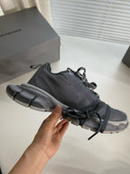 Grey and Blue Sneakers