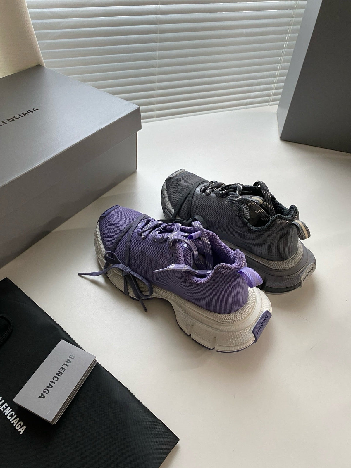 Grey and Blue Sneakers