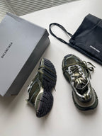 Caged Panel Runner Olive Sneakers