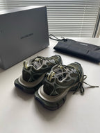 Caged Panel Runner Olive Sneakers