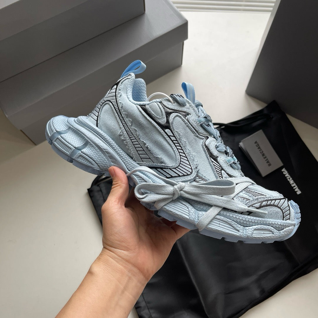 Sky Blue and Pink Sneakers