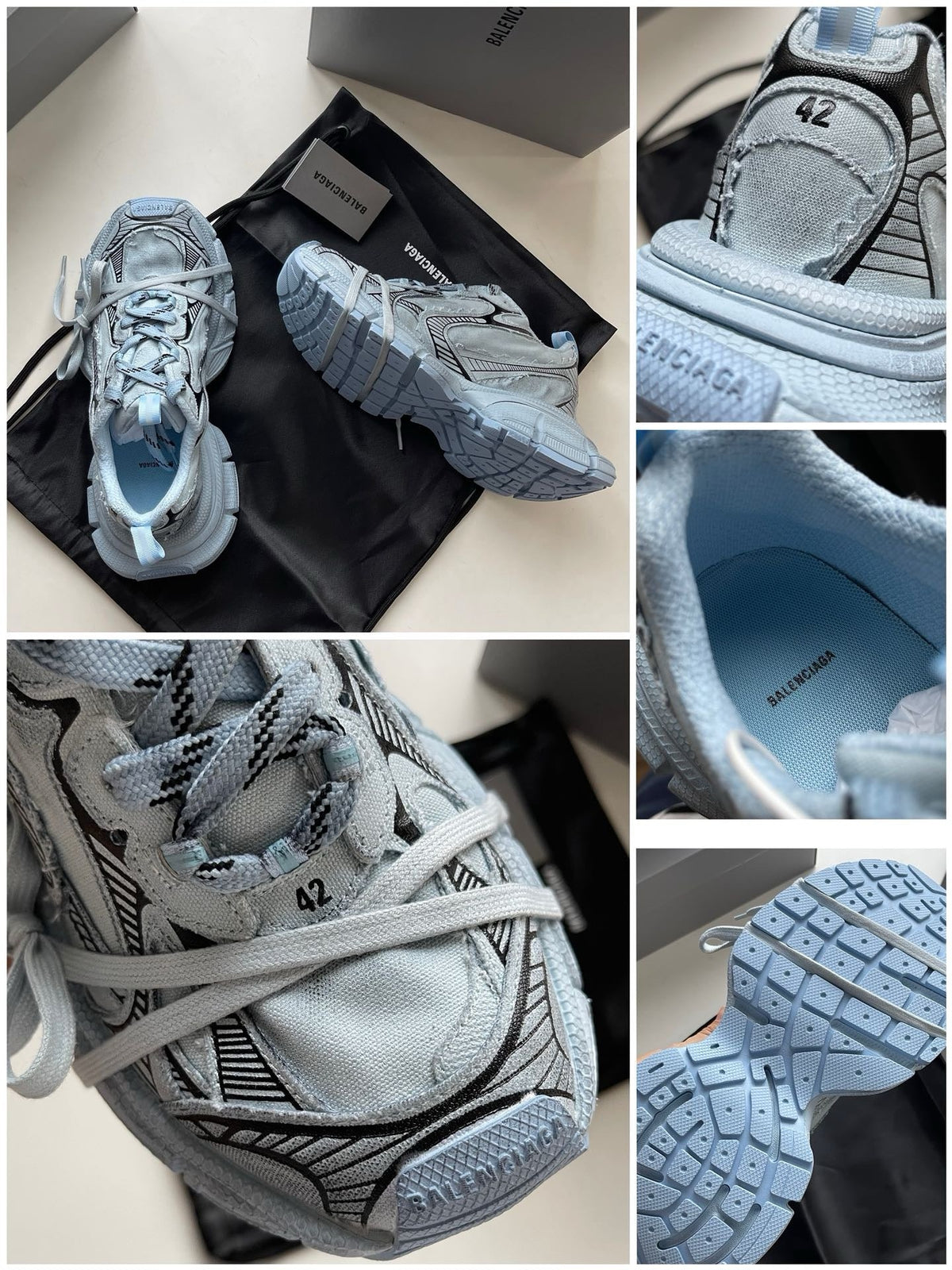 Sky Blue and Pink Sneakers