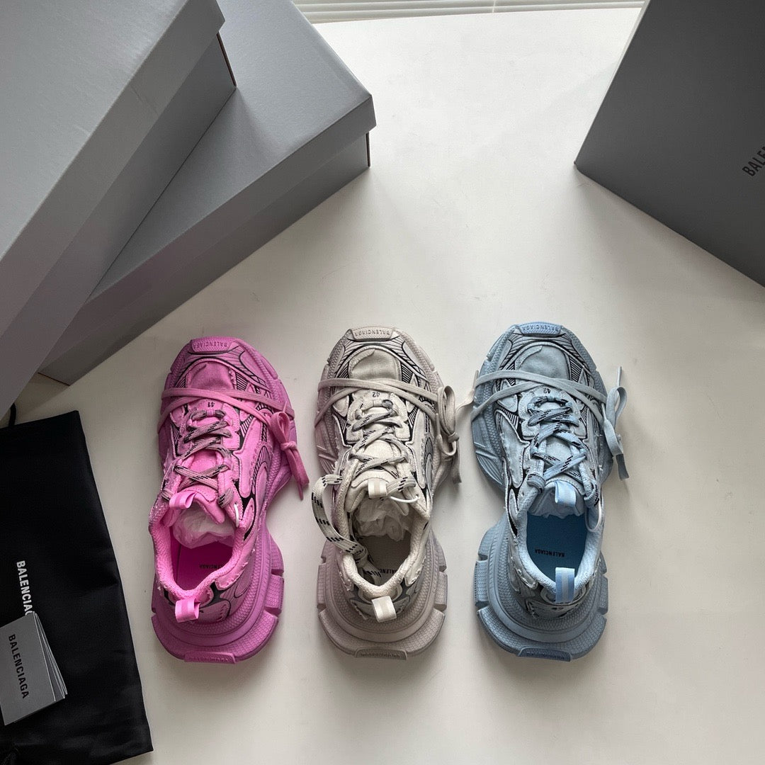 Sky Blue and Pink Sneakers