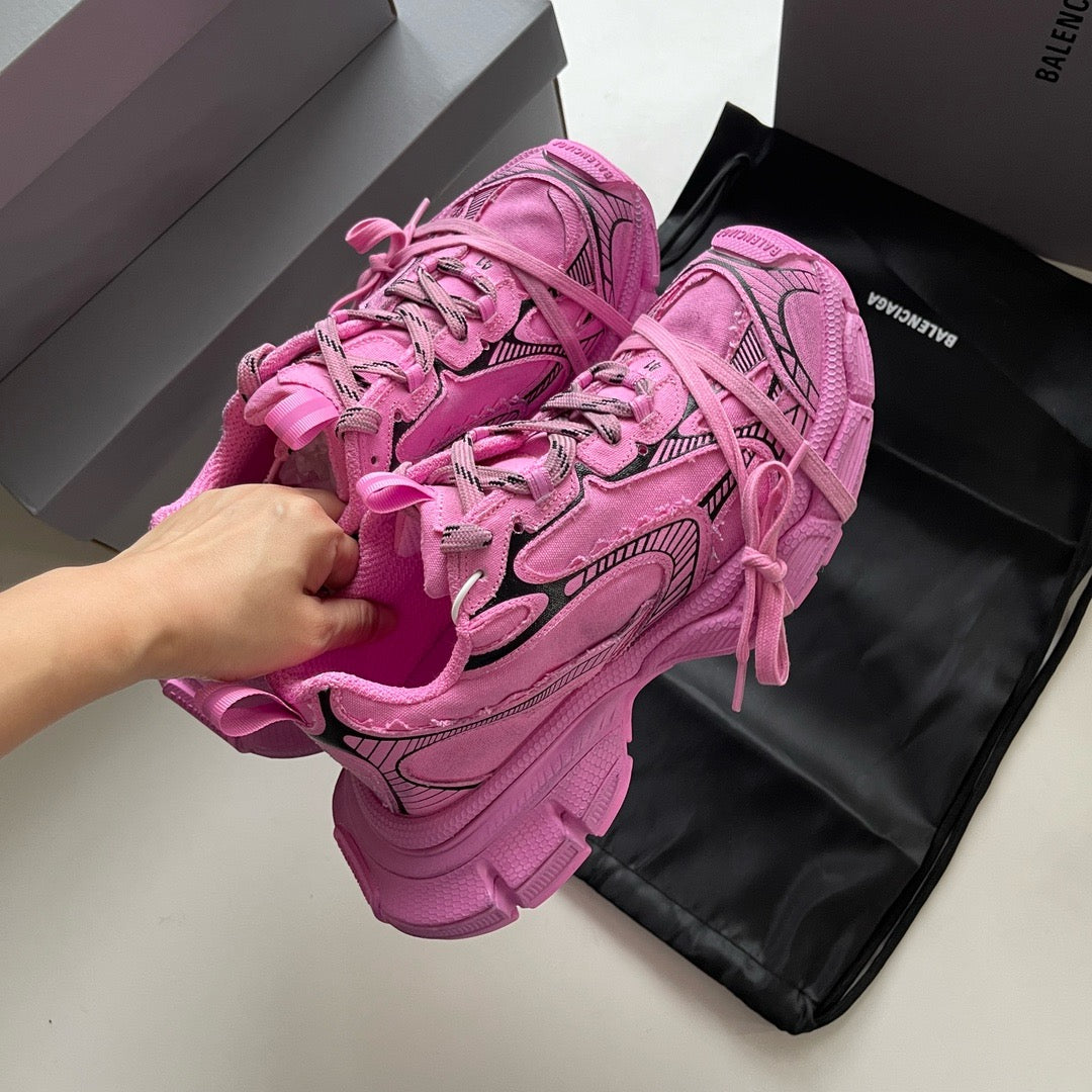 Sky Blue and Pink Sneakers