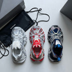 Caged Panel Runner Red Sneakers