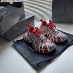 Caged Panel Runner Red Sneakers