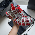 Caged Panel Runner Red Sneakers
