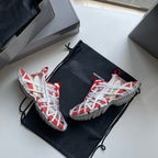 Caged Panel Runner Red Sneakers