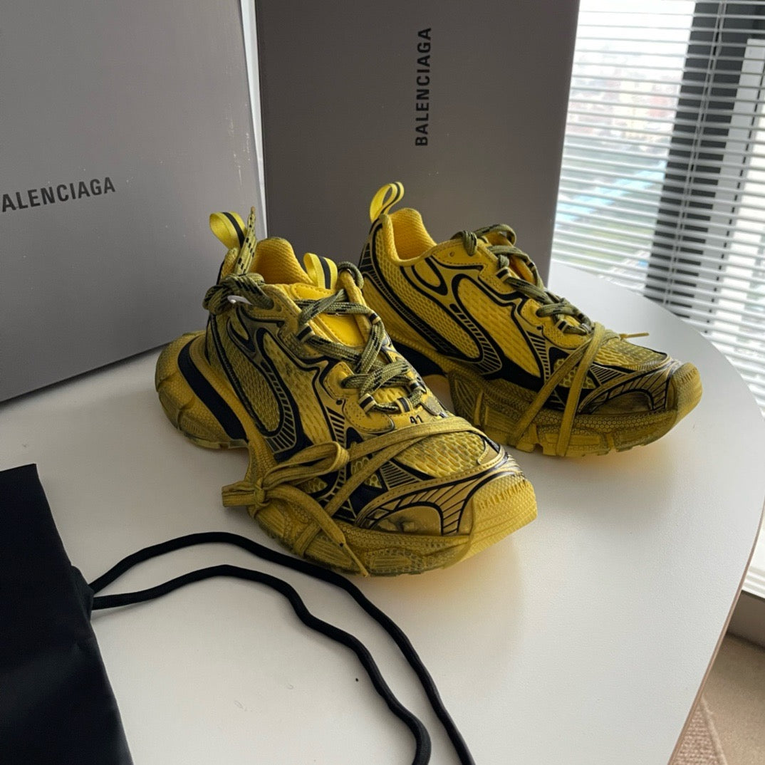 Caged Panel Runner Gelbe Sneakers