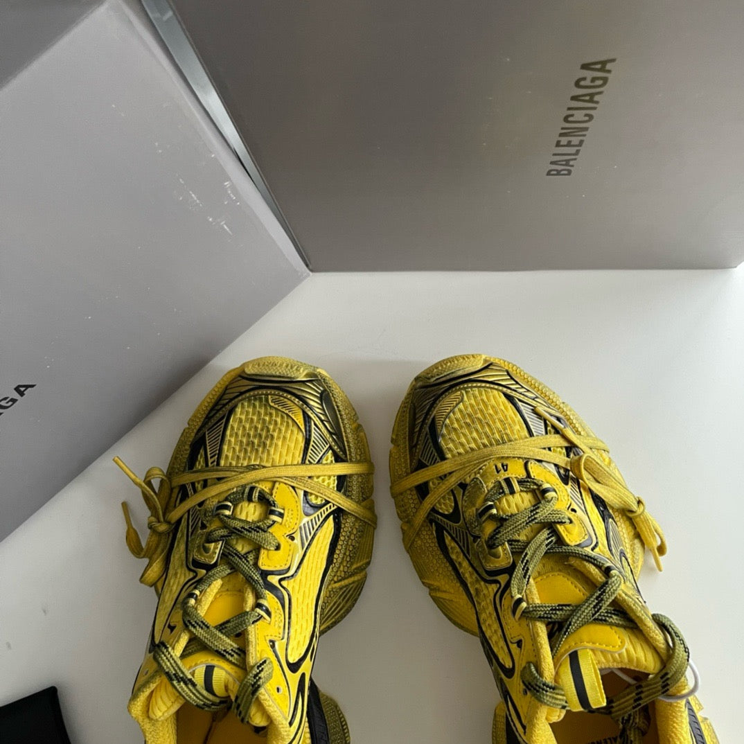 Caged Panel Runner Gelbe Sneakers