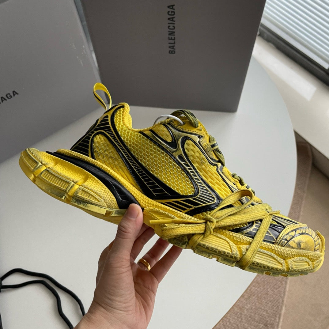 Caged Panel Runner Gelbe Sneakers