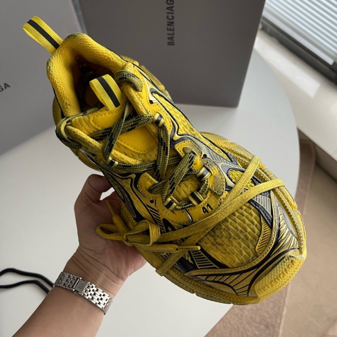 Caged Panel Runner Gelbe Sneakers