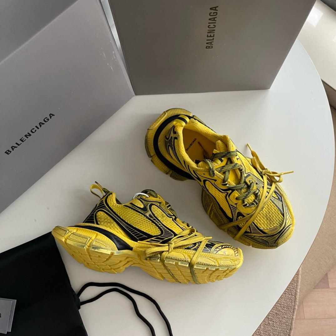 Caged Panel Runner Gelbe Sneakers