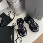 Sneaker Caged Panel Runner Schwarz-Silber