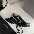 Sneaker Caged Panel Runner Schwarz-Silber