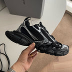 Sneaker Caged Panel Runner Schwarz-Silber