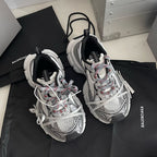 Sneaker Caged Panel Runner Schwarz-Silber
