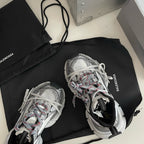 Sneaker Caged Panel Runner Schwarz-Silber