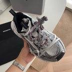 Sneaker Caged Panel Runner Schwarz-Silber