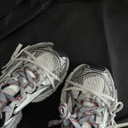 Sneaker Caged Panel Runner Schwarz-Silber