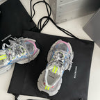 Sneaker Caged Panel Runner Schwarz-Silber