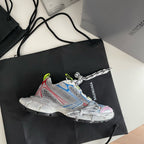 Sneaker Caged Panel Runner Schwarz-Silber