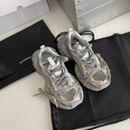 Sneaker Caged Panel Runner Schwarz-Silber