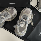 Sneaker Caged Panel Runner Schwarz-Silber