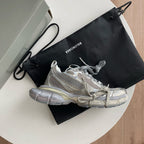 Sneaker Caged Panel Runner Schwarz-Silber