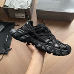 Caged Panel Runner Black Sneakers